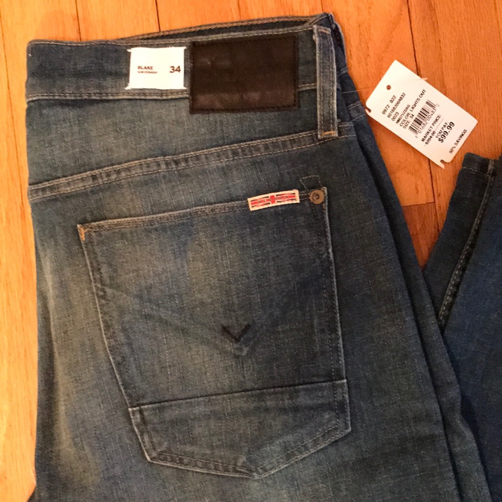 NWT Hudson Blake Slim Straight Denim, 34/32 - Picture 5 of 8